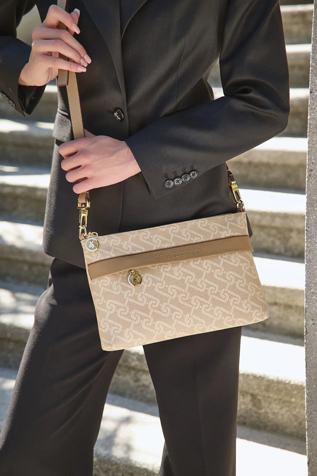 Sac bandoulière femme beige outlet