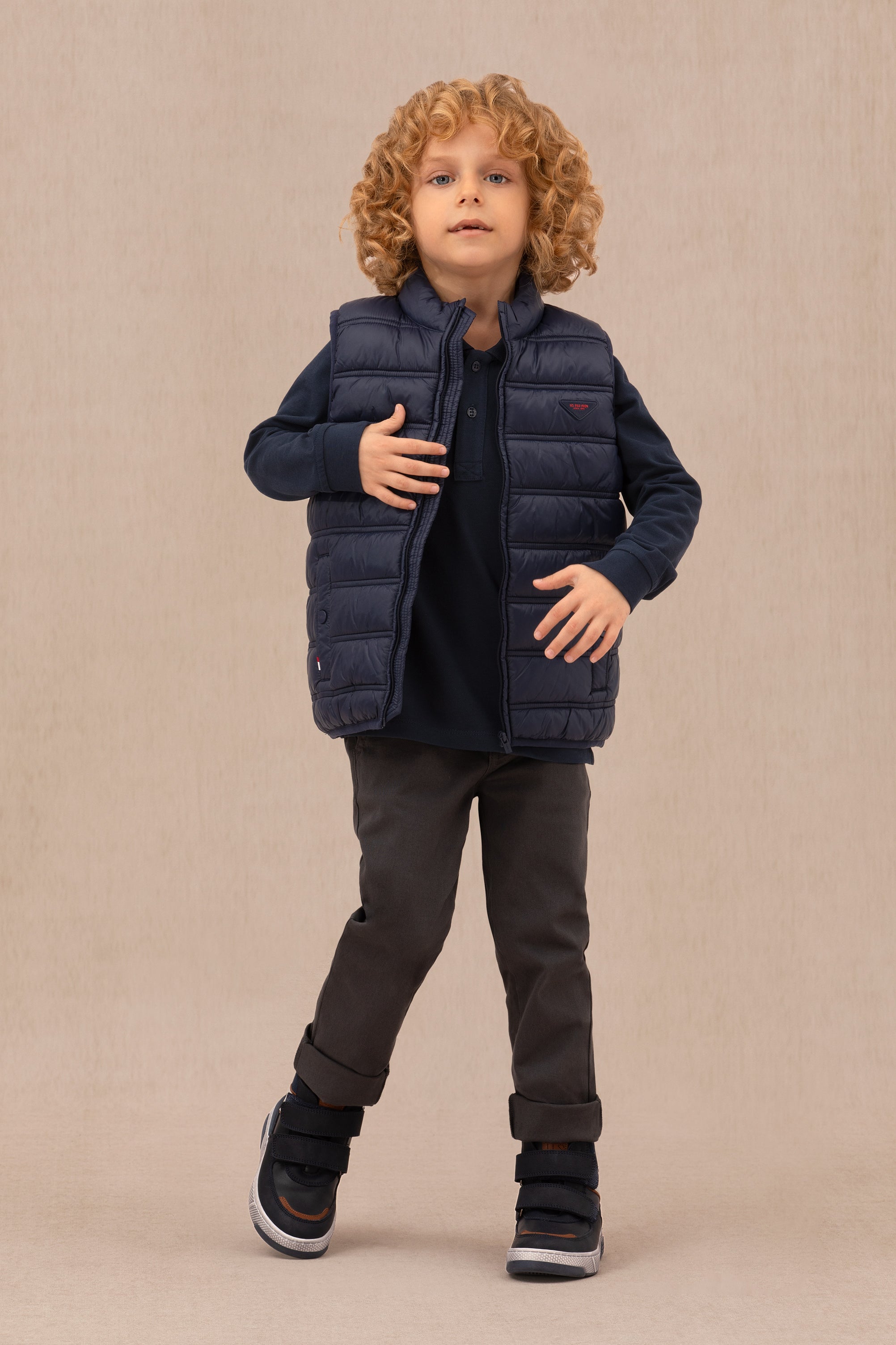 GILET DOUDOUNE FRANCISKIDS BLEU MARINE 1631397VR033 US. POLO ASSN